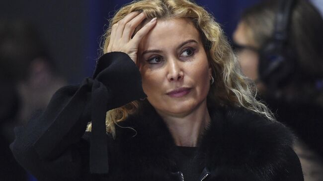 Тренер Этери Тутберидзе на чемпионате мира по фигурному катанию среди юниоров в Таллине